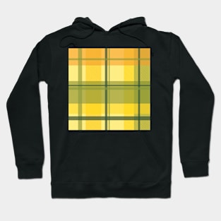 early summer plaid in happy yellow, orange and juicy green seamless pattern Hoodie